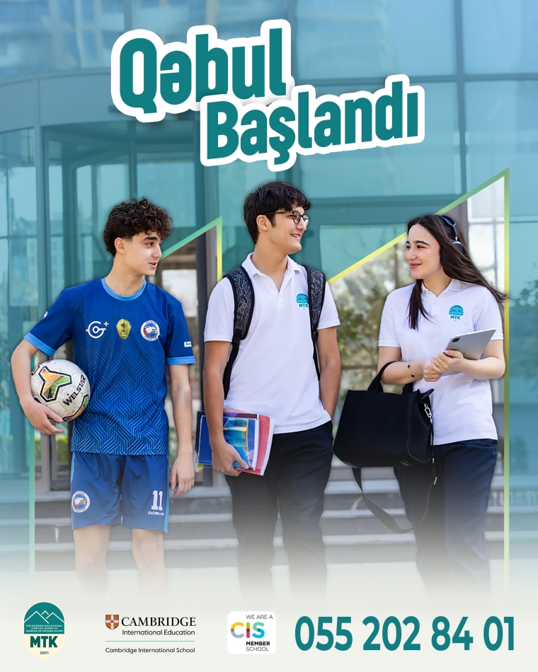 Heydər Əliyev adına Müasir Təhsil Kompleksi 2026-2027-ci tədris ili üçün məktəbəqədər bölmə və məktəbə şagird qəbulunu açıq elan edir!